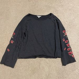 american eagle floral sweater